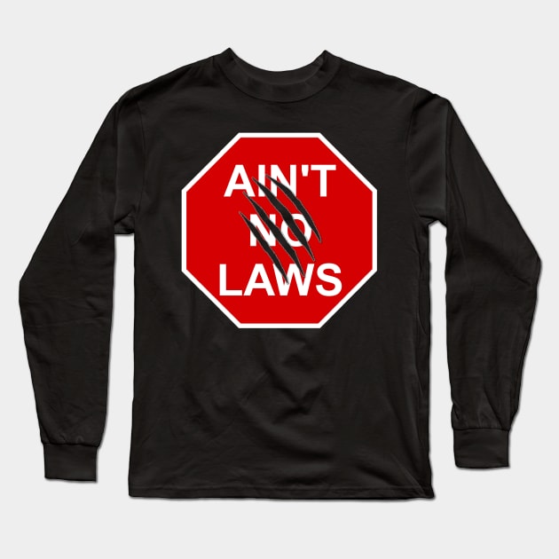 no laws (claw marks) Long Sleeve T-Shirt by branfordia